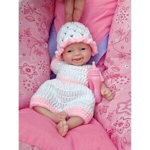 🆕Kids 7" Cute Reborn Baby Girl Full Silicone Baby Realistic Newborn Baby Doll